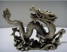 Old Chinese handwork Copper Carved luck dragon Statues picture