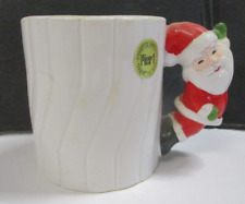 Pier 1 Christmas Santa Handle Mug 1984 Vintage picture