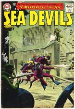 SEA DEVILS 10 GREYTONE COVER RUSS HEATH JACK ADLER DC SILVER AGE 1963 BIN picture