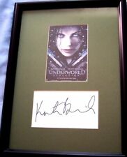 Kate Beckinsale autograph custom framed with Underworld Evolution movie postcard picture