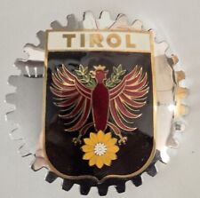 Vintage Tirol Car Grille Badge Enamel On Chrome Metal Tyrol, Austria picture