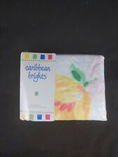 Vintage 90s Caribbean Brights Twin Flat And Twin Fitted Sheets Rainbow Reef NOS picture