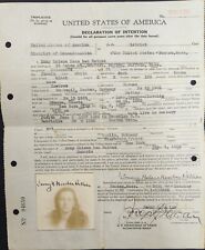 HOLOCAUST JEWISH PASSPORT CERTIFICARTE APPLICA to USA from GERMANEY 1935 ISRAEL picture