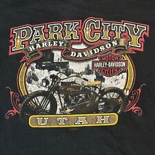 Harley Davidson T Shirt Size XL Long Sleeve Black Graphic Park City Utah HD 2006 picture