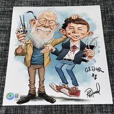 AL JAFFEE SIGNED 8X10 PHOTO FAMOUS MAD MAGAZINE FOLD-IN CARTOONIST BECKETT BAS picture
