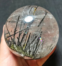 Natural Rare Transparent brown Tourmaline Rutilated Crystal Quartz Ball  WYY1001 picture
