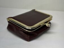 Vintage Leather Etienne Aigner Lipstick Makeup Case with Mirror Small Burgundy picture