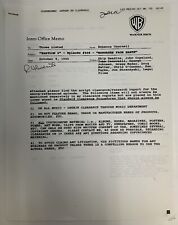 Babylon 5 Episode # 308 Message From Earth Signed Inter Office Memo 2 Pages picture