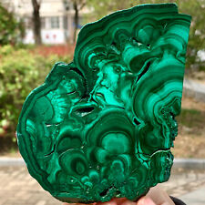394G Natural glossy Malachite transparent cluster rough mineral sample picture