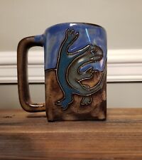 DESIGN BY MARA MEX STONEWARE GECKO LIZARD SQUARE BOTTOM MUG HAND FINISHED,SIGNED picture