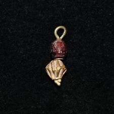 Genuine Ancient Roman Solid Gold Pendant with Garnet Inlay C. 1st-2nd Century AD picture