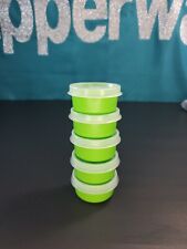Tupperware Smidgets Green with Sheer Seals Mini 1oz Containers Set of 5 Smidget picture