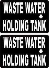 3in x 2in Droplet Waste Water Holding Tank Vinyl Stickers Vehicle Bumper Decal picture