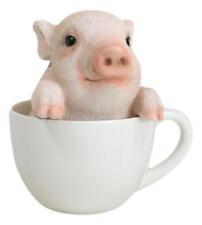 Ebros Adorable Babe Teacup Pig Figurine 5.25
