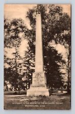 Gnadenhutten OH-Ohio, Monument To Memory Massacred Indians Vintage Postcard picture