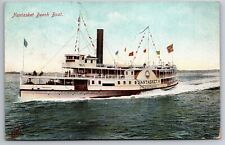C1907 Steamer Nantasket Beach Boat Sidewheeler Boston Postcard picture
