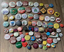 Vintage Lot of 70+ Pin Buttons from 70s 80s 90s Humorous Funny picture