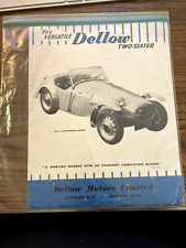 the versatile Dellow 2-seater MK. V Original Car sale brochure  picture