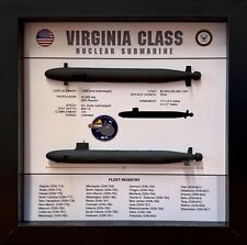 Virginia Class Block V with VPM, Submarine Memorial Display Shadow Box, SSN-803 picture