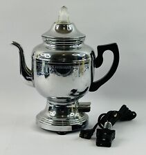 Vintage 12 Cup Chrome Farberware Coffee Percolator No. 206 W Filter & Cord picture