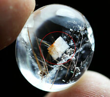 18.2ct Rare NATURAL Clear calcite  rutile Crystal Polished picture