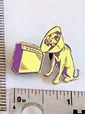 Dog Listening To Amplifier Lapel Pin (030923) picture