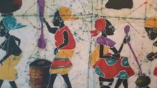 WOW 4'x5 Authentic African Namibian Art Batik Wax Canvas Tapestry Tribal Artwork picture