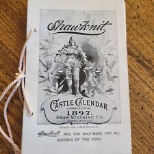Antique Shaw Stocking Co 1987 Calendar Book German Castles Complete Shawknit picture