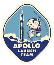 Snoopy  Apollo Space  NASA  1960's Vintage Looking Travel Sticker Decal Label picture