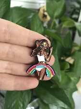 Mariah Carey enamel Pin Lapel - 90's rnb - Rainbow Fantasy Butterfly ODB picture