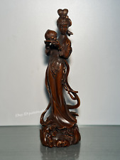 Old Antique Boxwood Carving Ma Gu's Birthday Offering Home Ornaments Hand Carved picture