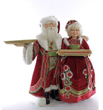 Katherine's Collection Mr/Mrs Santa Claus w/ Tray Server Display 28-928574 NEW picture