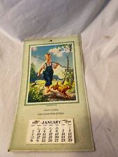 Vintage 1949 Long Island Star-Journal Calendar * Carefree days * Boy and Dog (1) picture