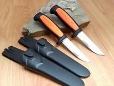 2 Pc Lot Mora Morakniv Basic 546 Stainless Black & Orange Camp Knife 02206 picture