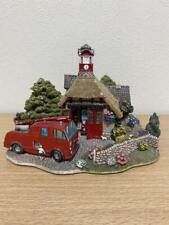 Lilliput Lane Firemans Watch Fire Station miniature house diorama Good Condition picture