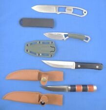 Lot of 4 Assorted NEW Small Fixed Blade Neck Knives With Sheath’s  *Lot A picture