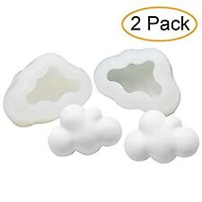 2Pcs 3D Cloud Silicone Molds for Fondant Chocolate Candy Cake Decorating Candle picture