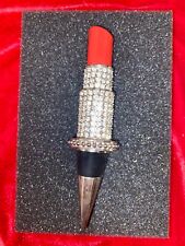 Olivia Riegel lipstick shaped bottle stopper w crystals picture