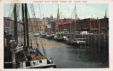 Market Slip (Low Tide), St. John, N.B., Canada, Postcard, Used in 1926 picture