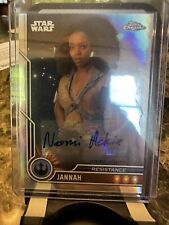 Naomi Ackie as Jannah 2023 Topps Chrome Star Wars Refractor Auto #78 picture