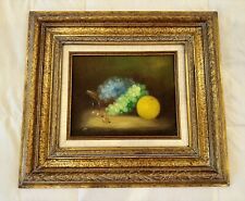 Rare Original Fruit Oil Painting Signed Gilded Frame picture