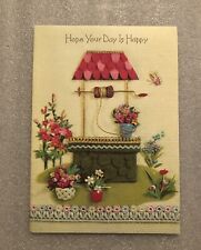 Vintage Happy Birthday Greeting Card Paper Collectible Spring Theme picture