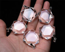 5pcs Wholesale Natural Clear Quartz Crystal Star of David Pendant Hexagon Reiki picture