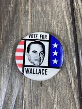 Vintage 1.75” Political Pin Vote For Wallace picture