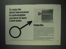 1973 Fetherlite Condom Ad - Improvement Contraception picture