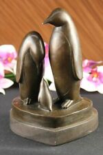 Fantastic Penguin Bronze Sculpture Figurine Aquatic Signed Collector Edition NR picture