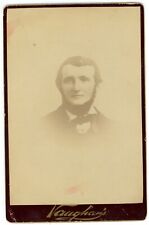 Antique c1870s Cabinet Card Vaughan Handsome Man Chin Beard San Francisco, CA picture