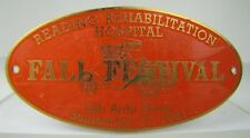 1981 READING REHAB HOSPITAL Fall Festival Auto Show Car Club Plaque Sign picture