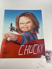 Brad Dourif & Ed Gale Child’s Play Dual Hand Signed 16x20 Color Photo  JSA picture
