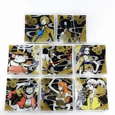 One Piece Cool small glass plate set of 8 Luffy Nami Brook Law Usopp Nico Sanji  picture